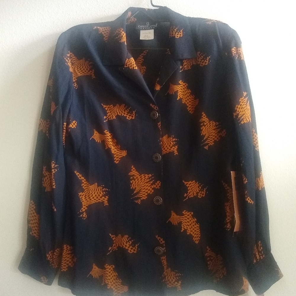 Carole Little Petites Vintage blouse Sz 4